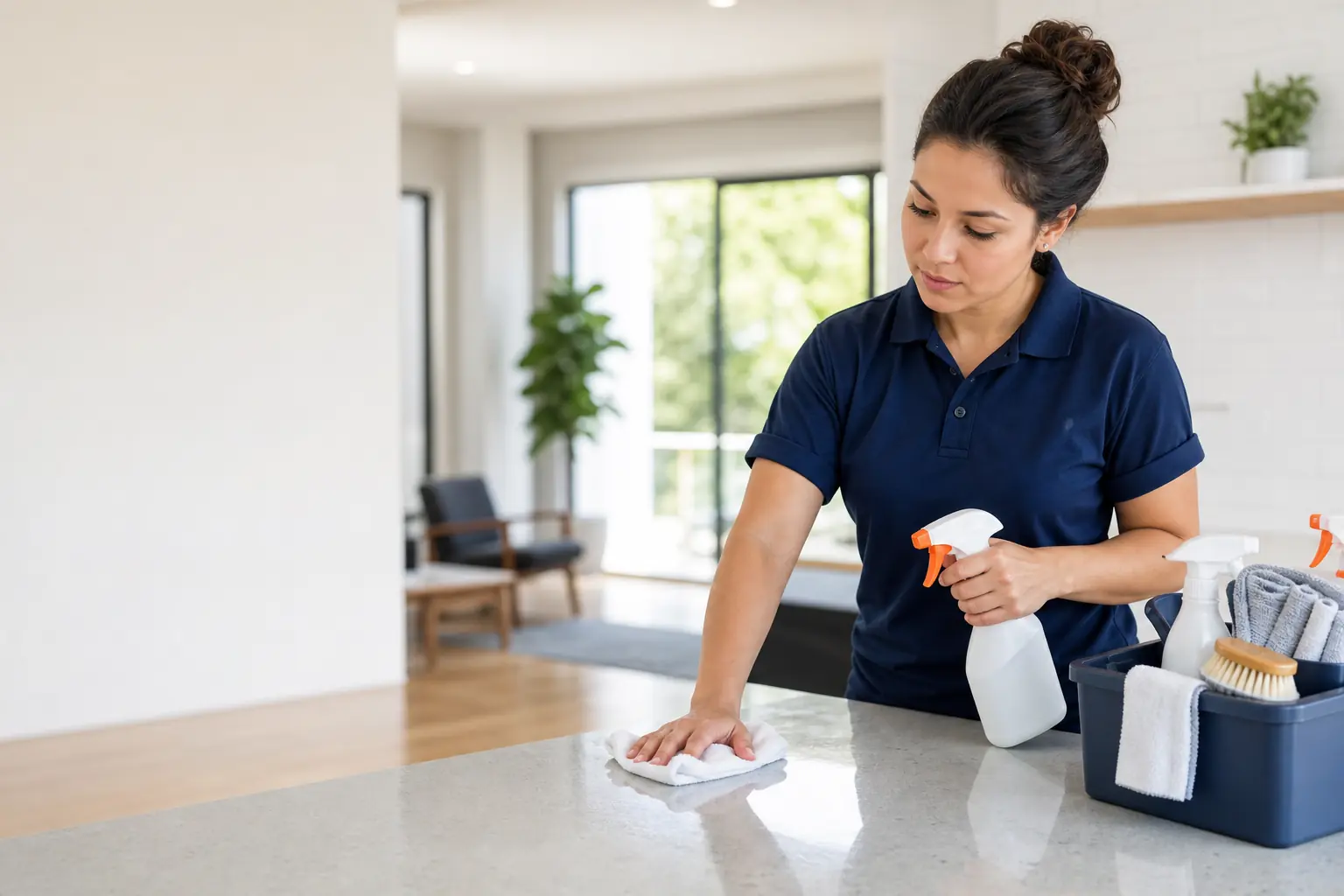 Professional cleaning team preparing equipment for a commercial job - Orlando, FL