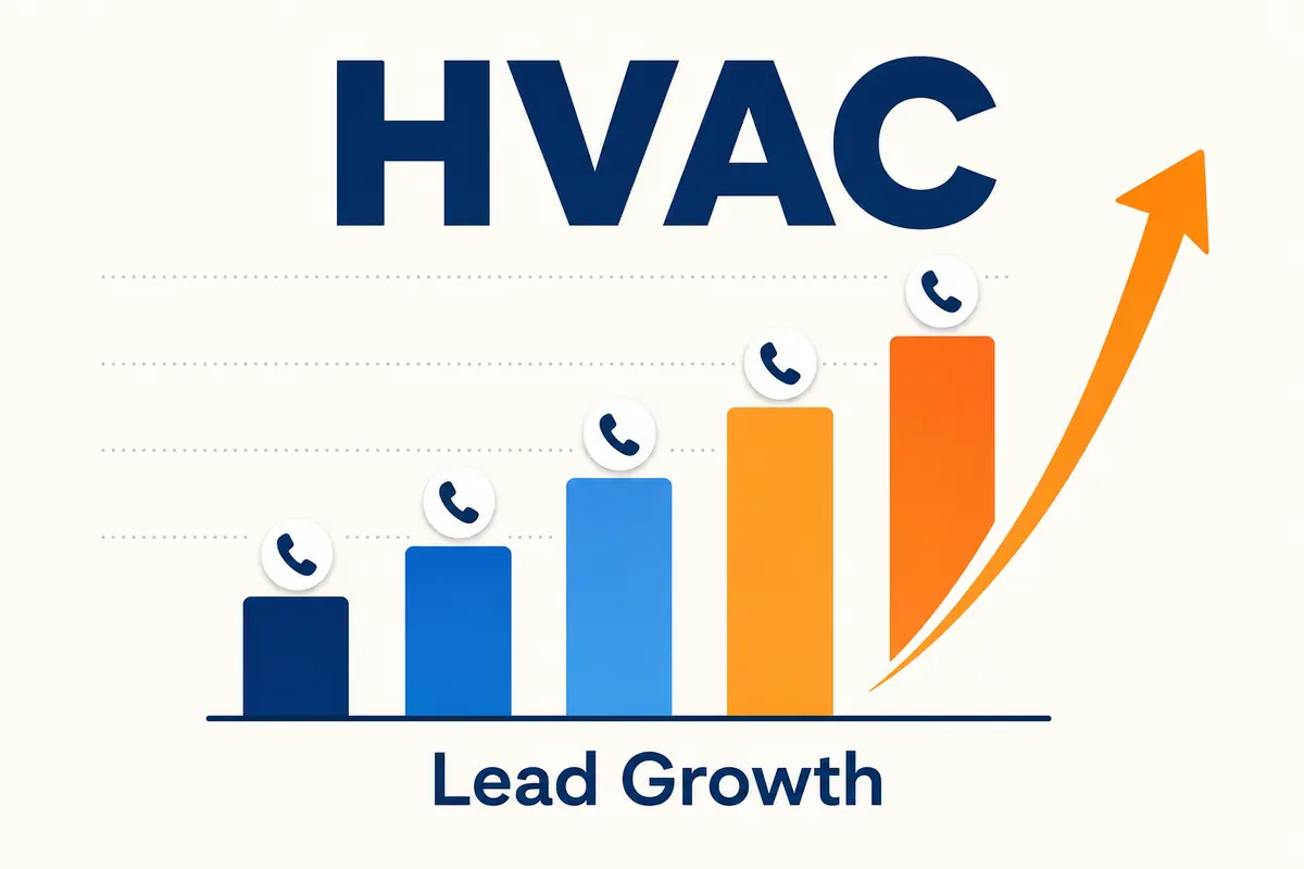HVAC lead generation results chart showing monthly growth - Kendall, FL