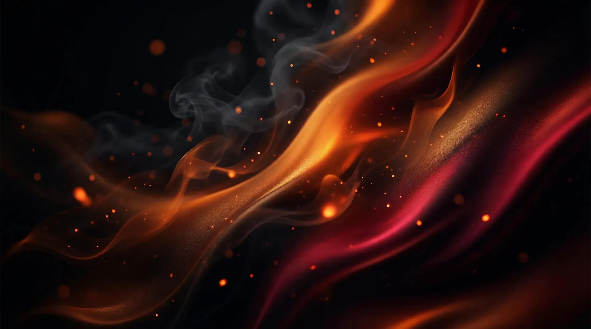 Abstract fire and smoke background representing Roxfire performance marketing