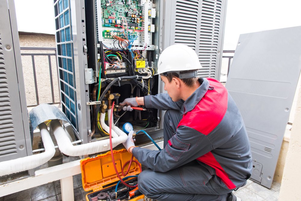 AC repair in progress