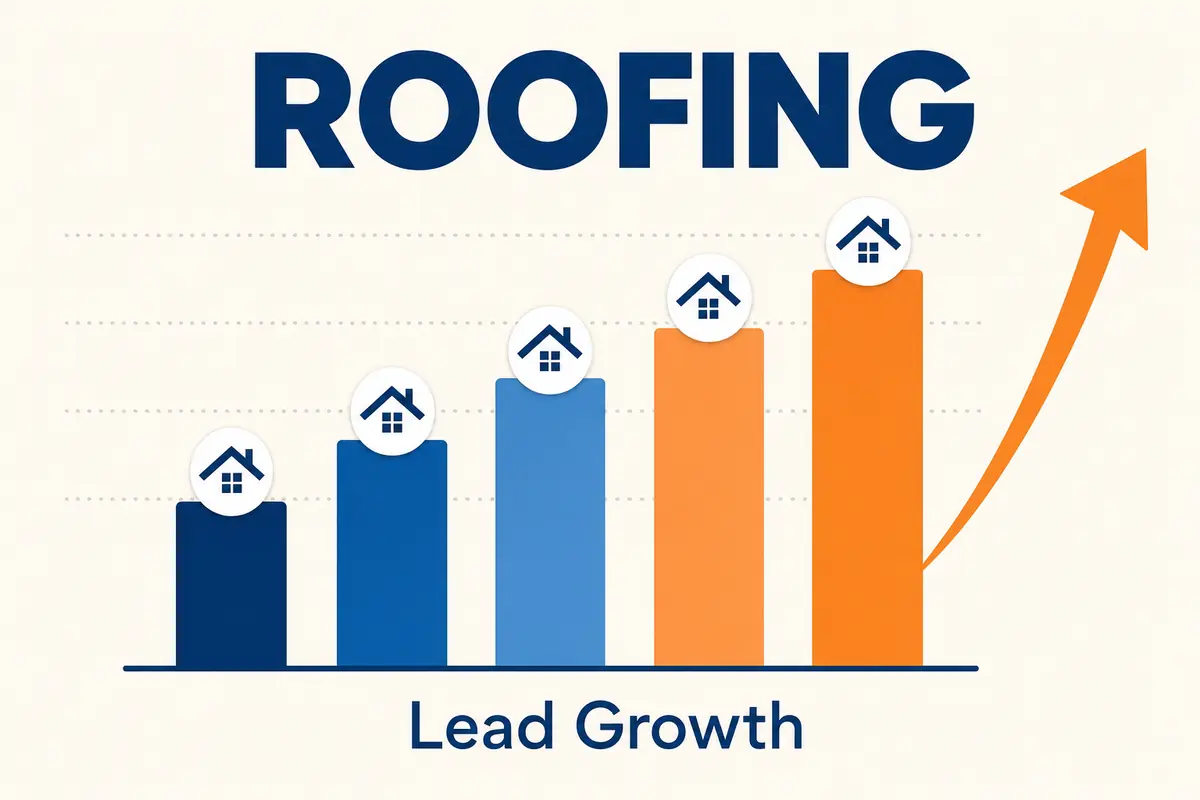Roofing company lead growth results chart - Jacksonville, FL